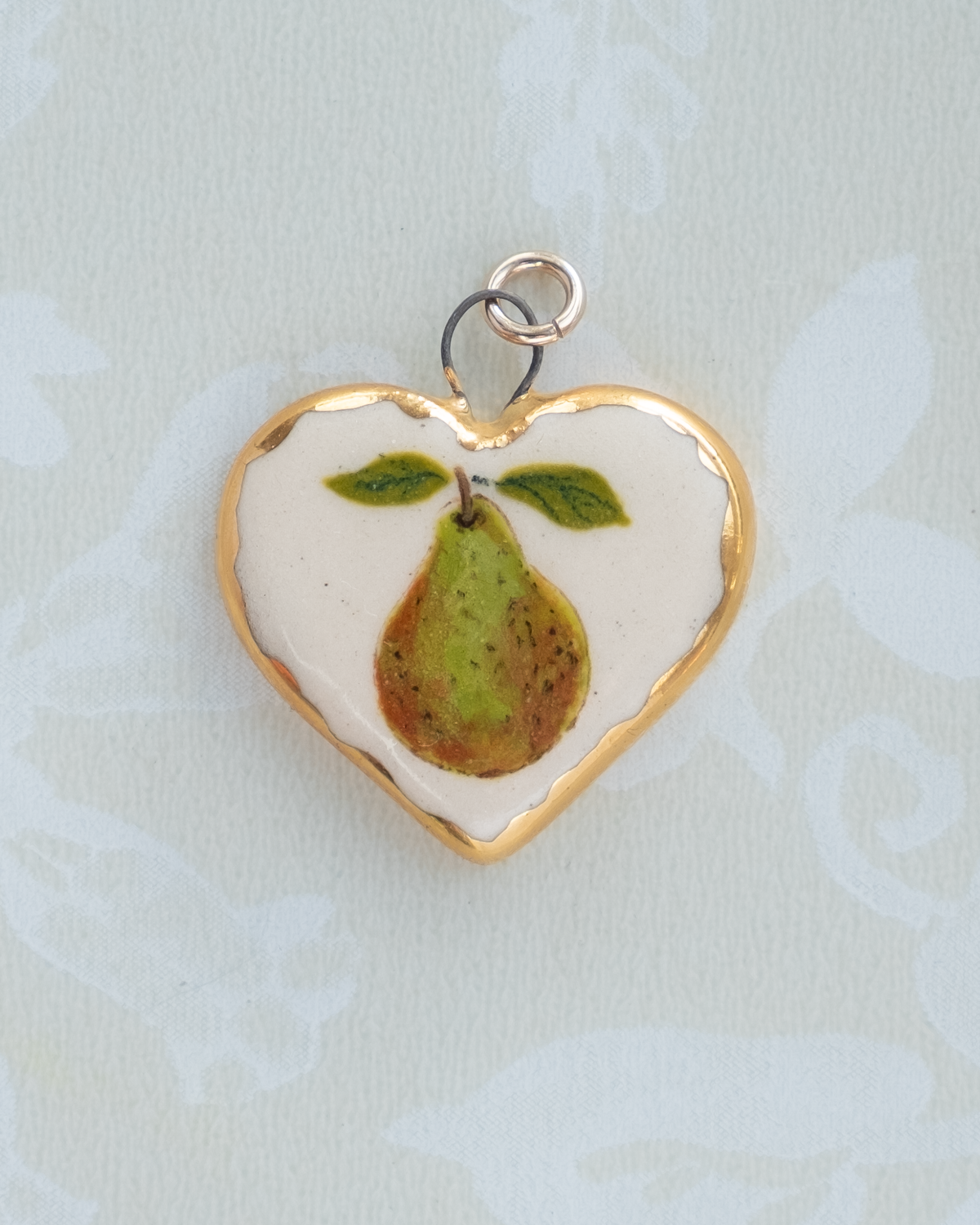 Pear Heart Charm