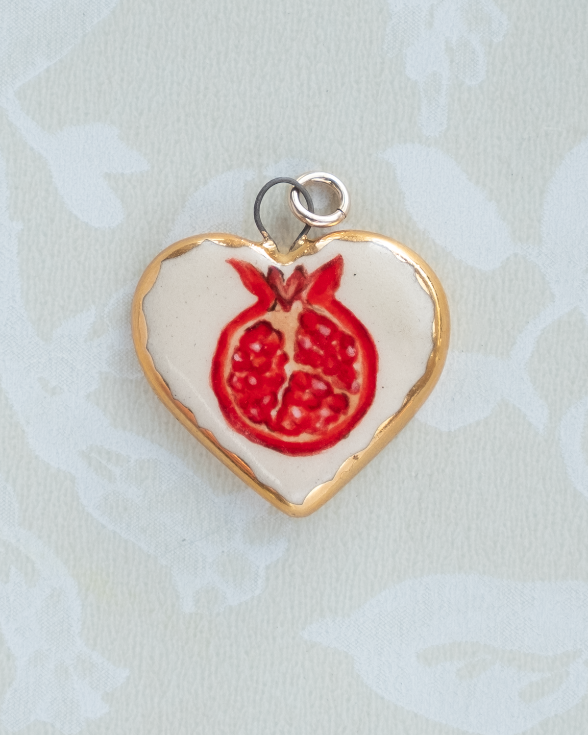 Pomegranate Heart Charm