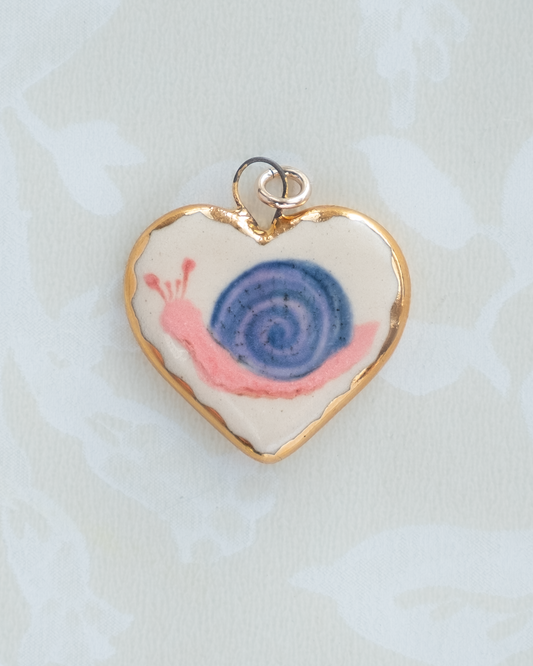 Snail Heart Charm