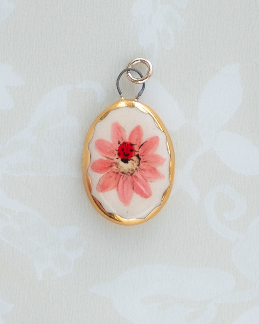 Ladybird Flower Charm