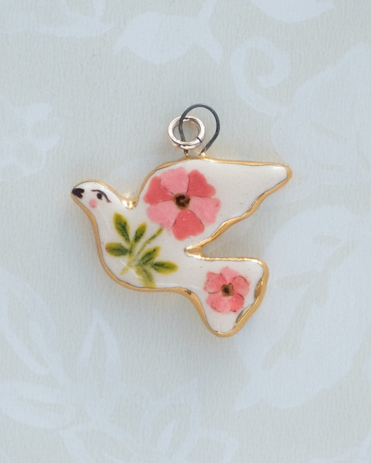 Flower Bird Charm